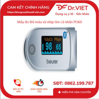 Máy đo khí máu và nhịp tim kết nối bluetoot Beurer PO60