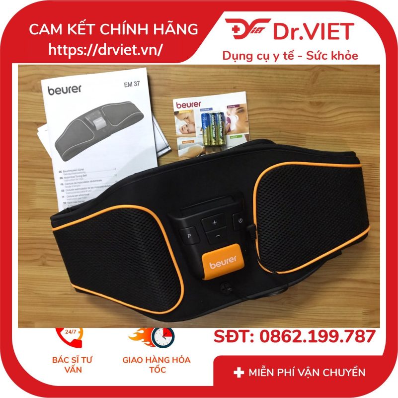 Đai massage bụng xung điện 4 điện cực Beurer EM37