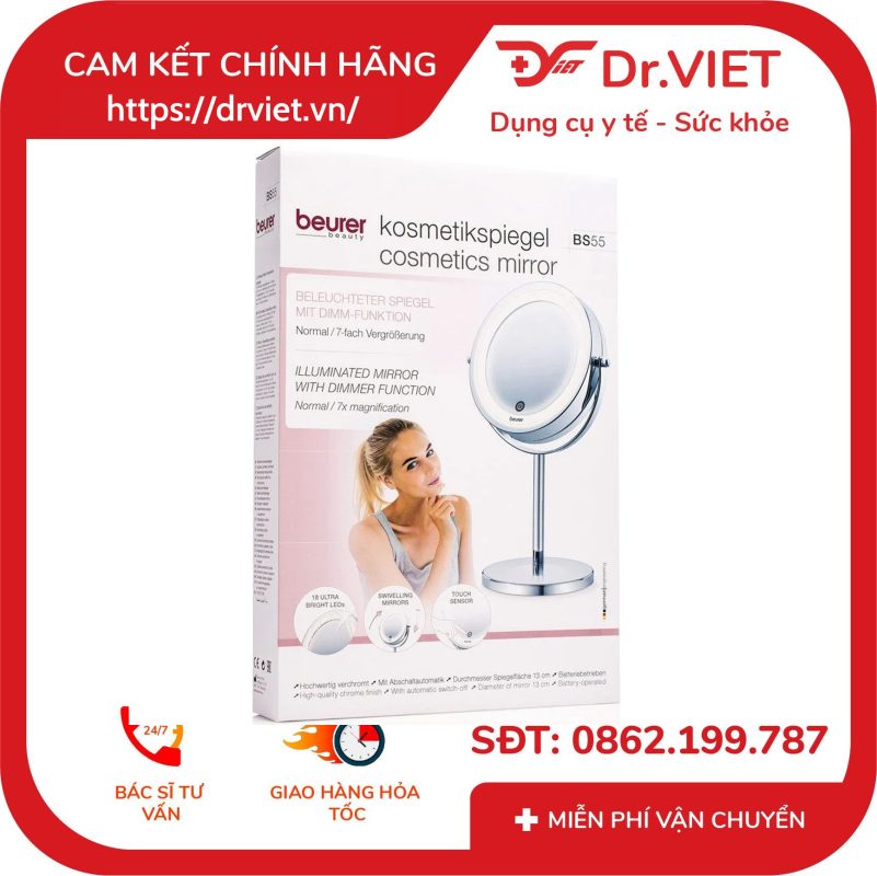 Gương trang điểm đèn LED Beurer BS55