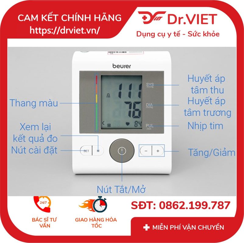 Máy đo huyết áp bắp tay có adapter Beurer BM28A