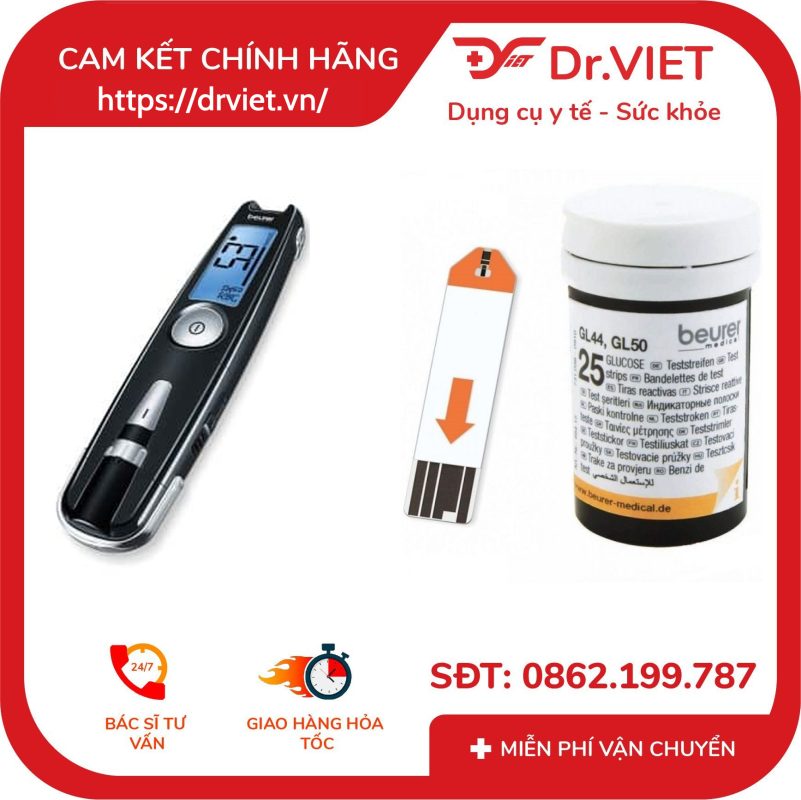 Que thử máy đo đường huyết Beurer GL50