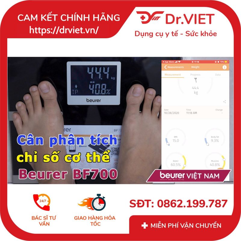 Cân phân tích cơ thể Beurer BF700 Bluetooth