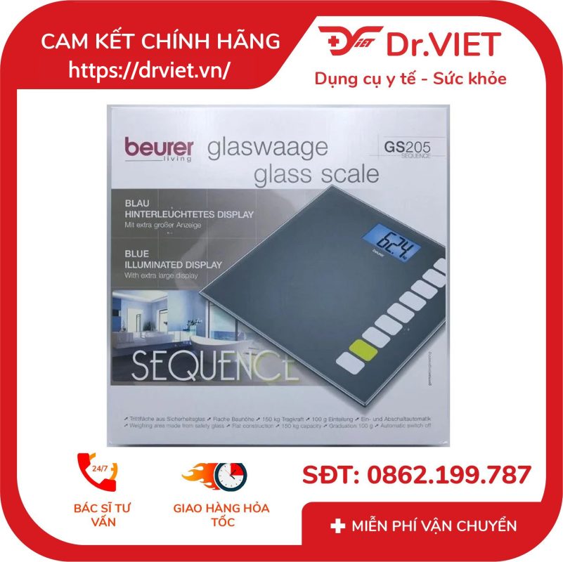 Cân điện tử mặt kính Beurer GS205