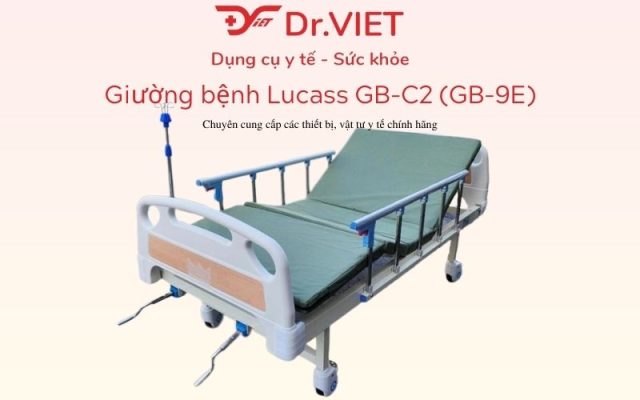 Giường bệnh nhân 2 tay quay Lucass GB-C2 