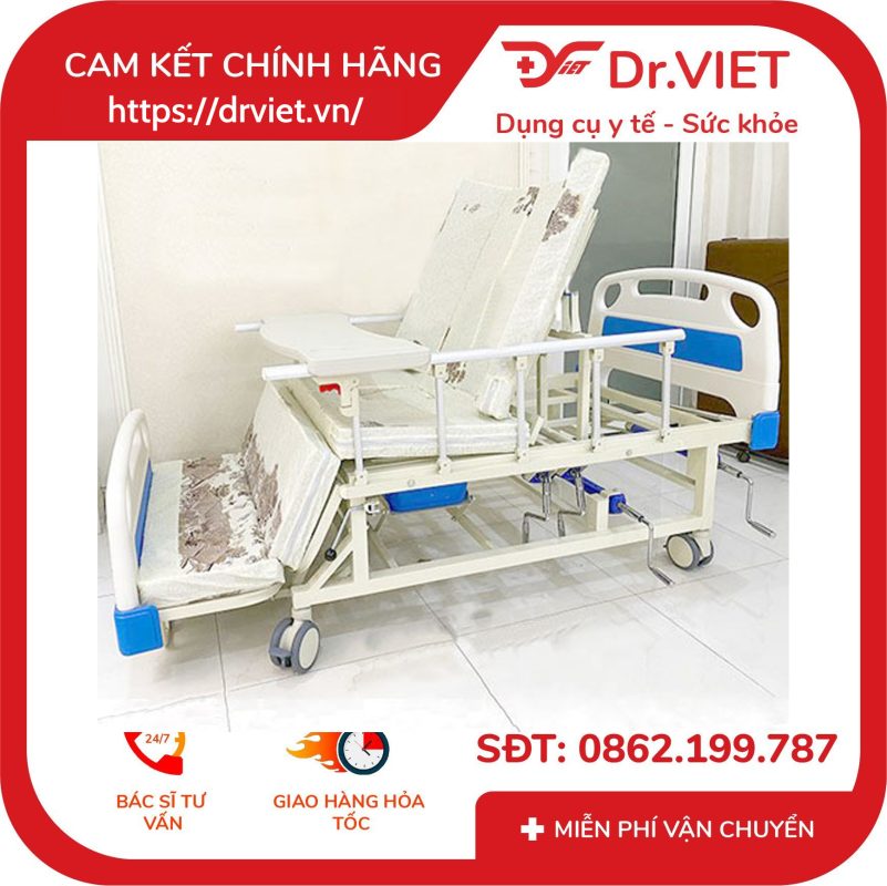 Giường Bệnh Đa Năng 4 Tay Quay Lucass GB-C41