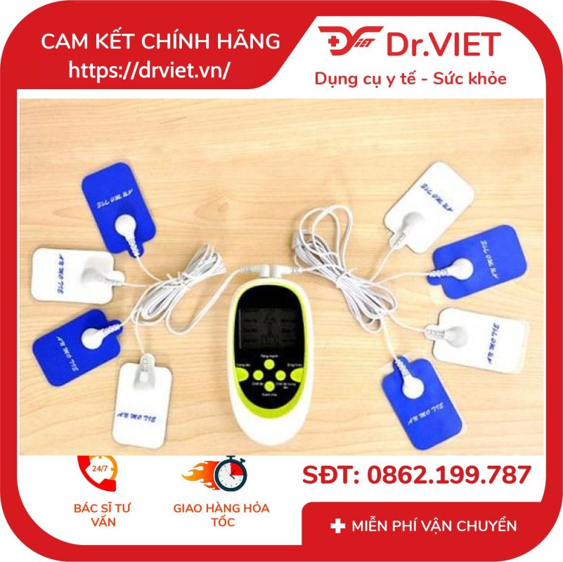 Máy massage xung điện trị liệu 8 miếng dán giảm đau nhức