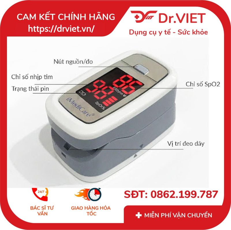 Máy đo nồng độ oxy và nhịp tim iMediCare iOM-A3