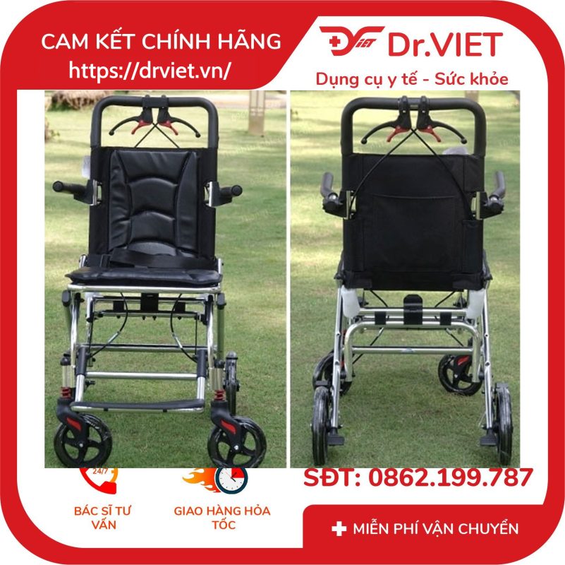 Xe lăn nhôm du lịch Lucass X-69 New