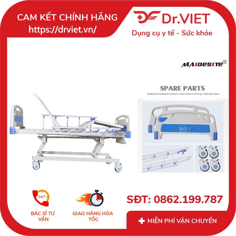 Giường y tế 3 tay quay Maidesite M08