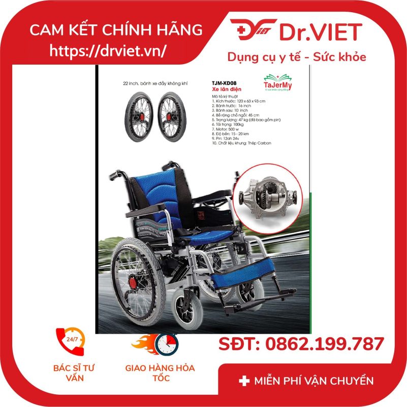Xe lăn điện Tajermy TJM-XD08