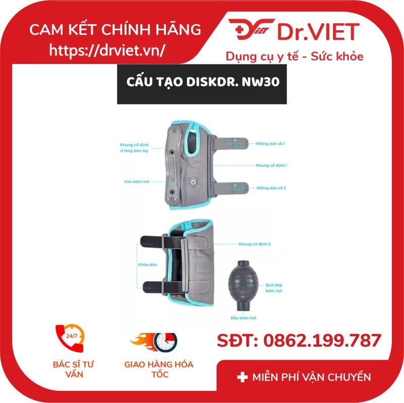 Đai nẹp bảo vệ cổ tay Hàn Quốc DiskDr NW30