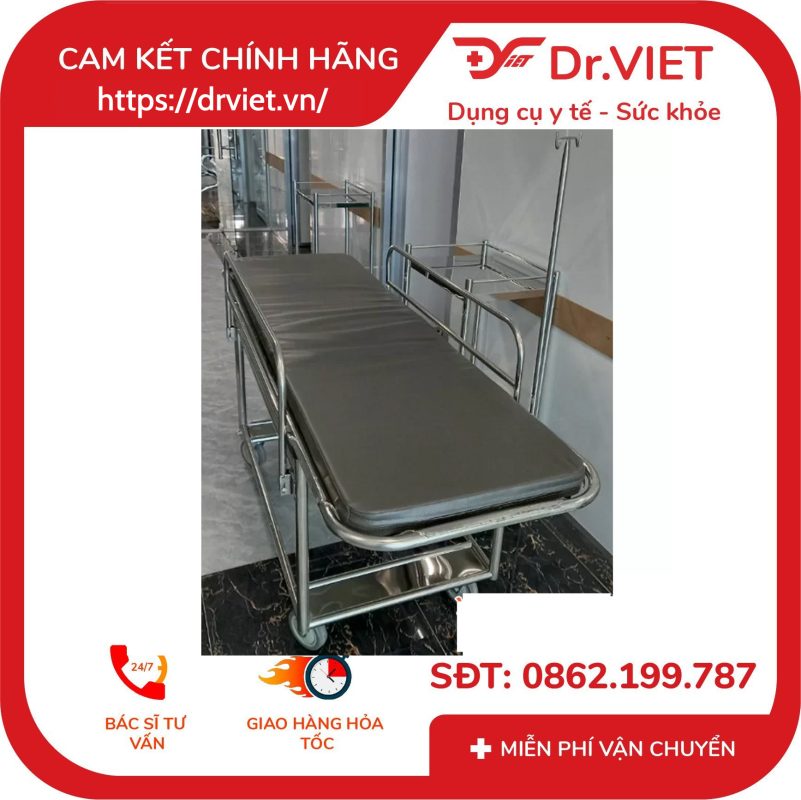 Xe đẩy băng ca inox y tế
