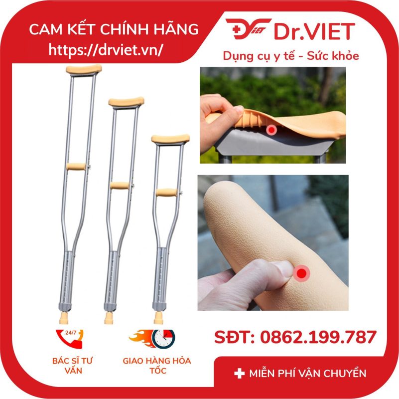 Nạng Chống Nách Hợp Kim Nhôm Lucass C-925