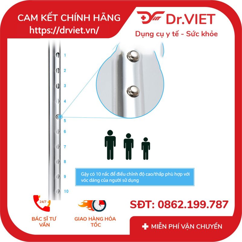 Gậy 4 Chân Thấp Lucass B-924 (B924)