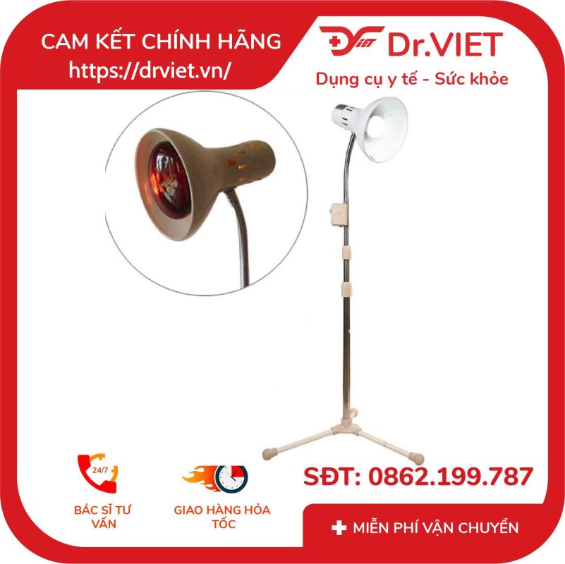 Đèn gù khám bệnh và chiếu tia hồng ngoại chân cao 1.7m TNE