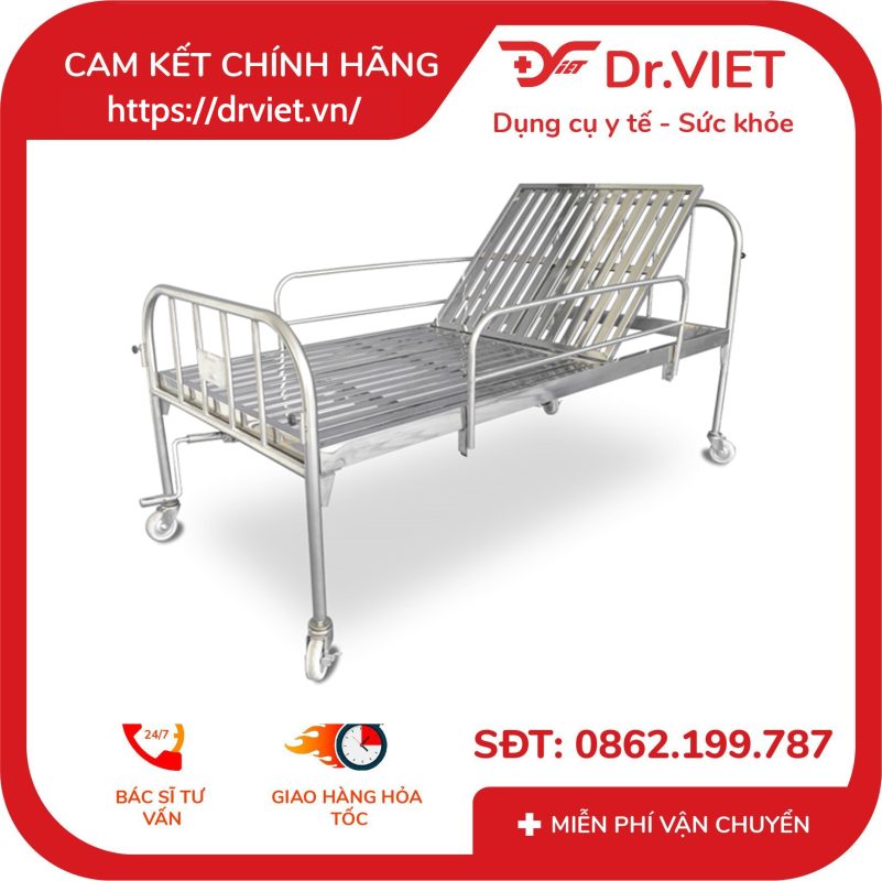 Giường y tế 1 tay quay Đức Cường DCG03