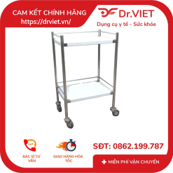 Xe đẩy inox 2 tầng DCG20