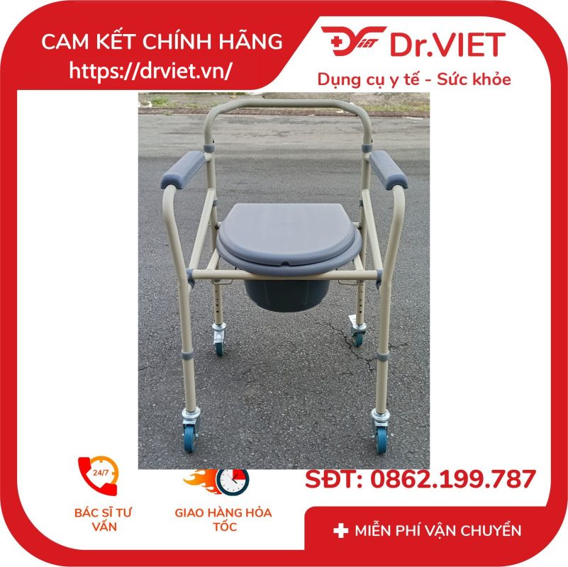 Ghế bô sắt sơn có bánh xe Lucass G-650T