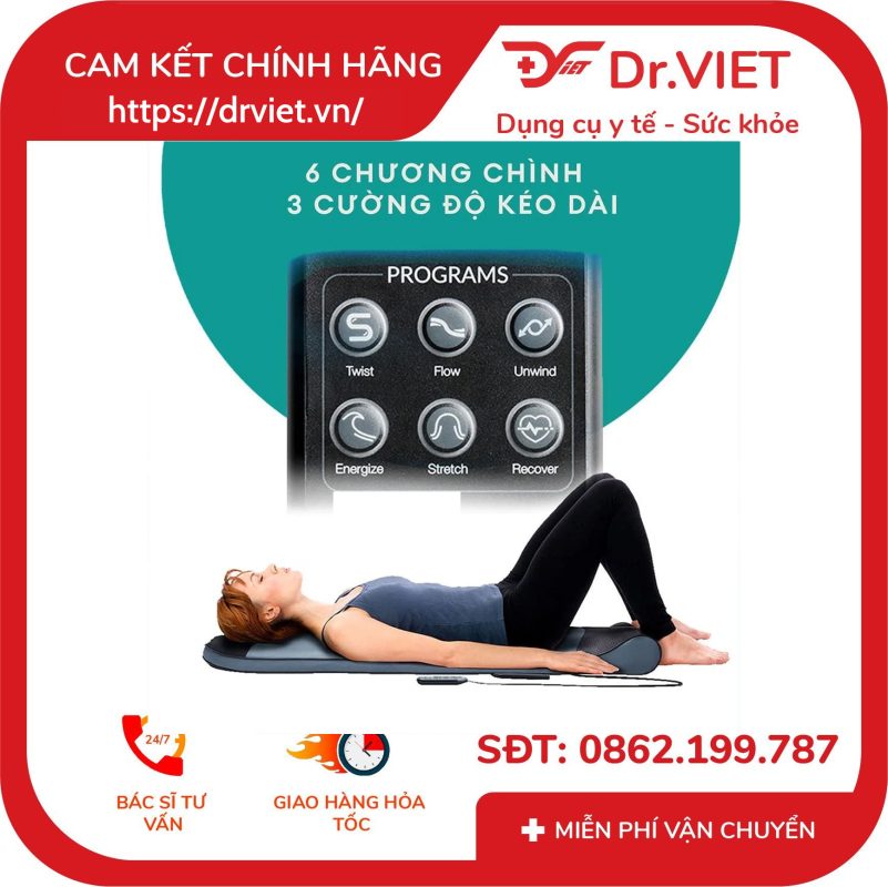 Đệm massage body công nghệ khí nén Shiatsu 3D Homedics BM-AC108HJ