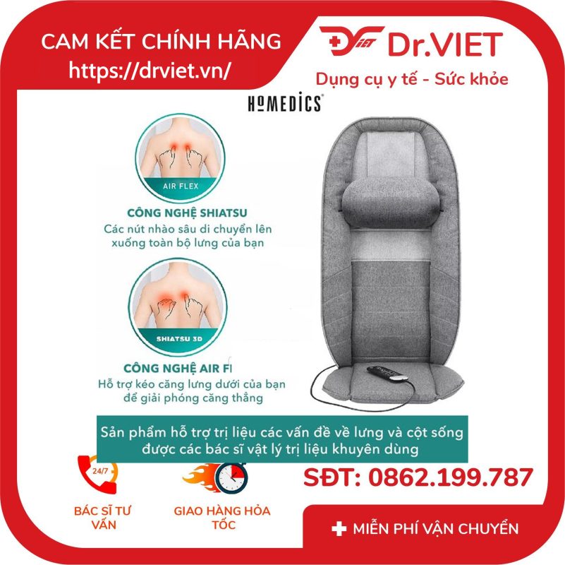 Đệm massage Air Flex và Smartscan Shiatsu Homedics MCS-1010HJ