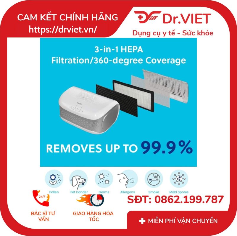 Máy lọc không khí để bàn TotalClean Homedics AP-DT10WT