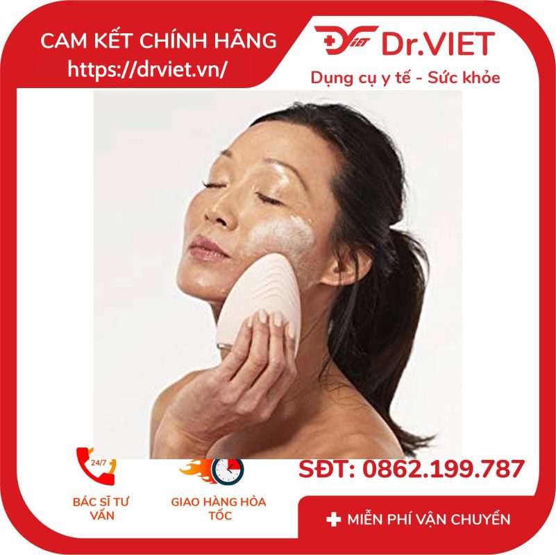 Máy rửa mặt Silicone kháng khuẩn công nghệ siêu âm HoMedics FAC-310