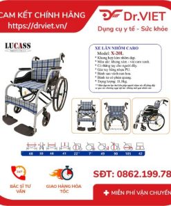 Xe lăn nhôm caro Lucass X-20L