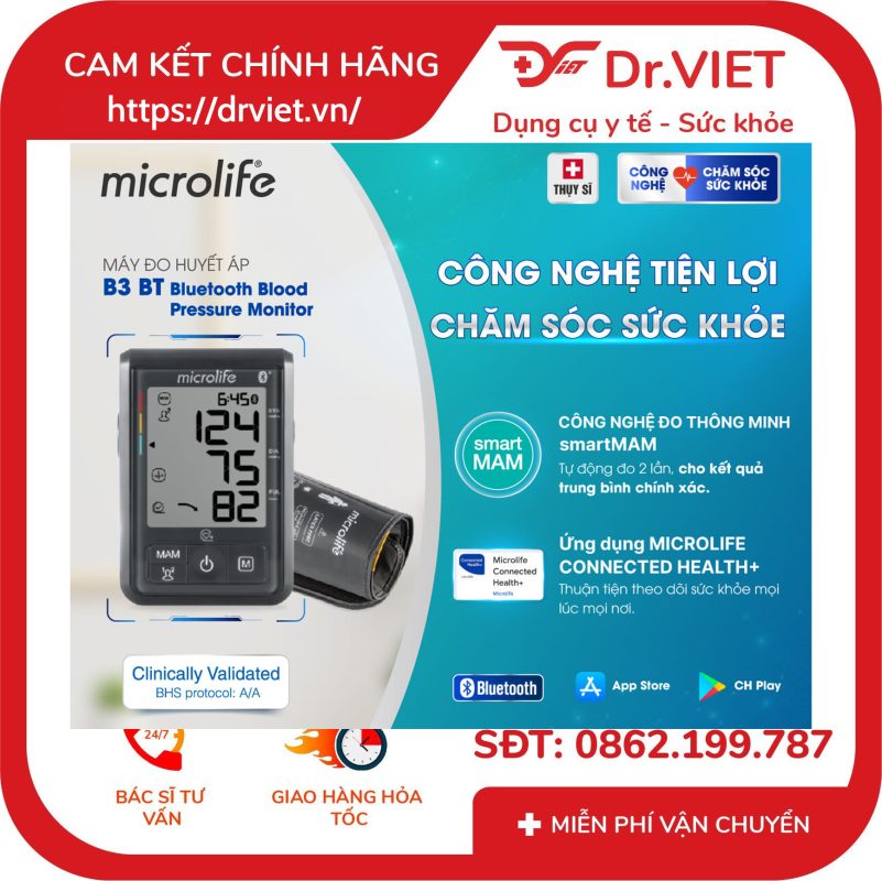 Máy đo huyết áp Microlife B3 Bluetooth
