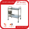 Xe đẩy y tế 35*50 2 tầng 1 vòng thau