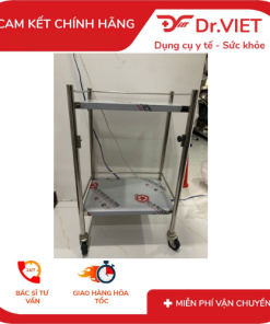 xe đẩy inox 2 tầng