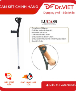 Nạng khuỷu tay hợp kim nhôm Lucass C37-1 (1 chiếc) Sản phẩm hỗ trợ vận động hiệu quả, phù hợp với người có nhu cầu di chuyển an toàn và ổn định hơn.
