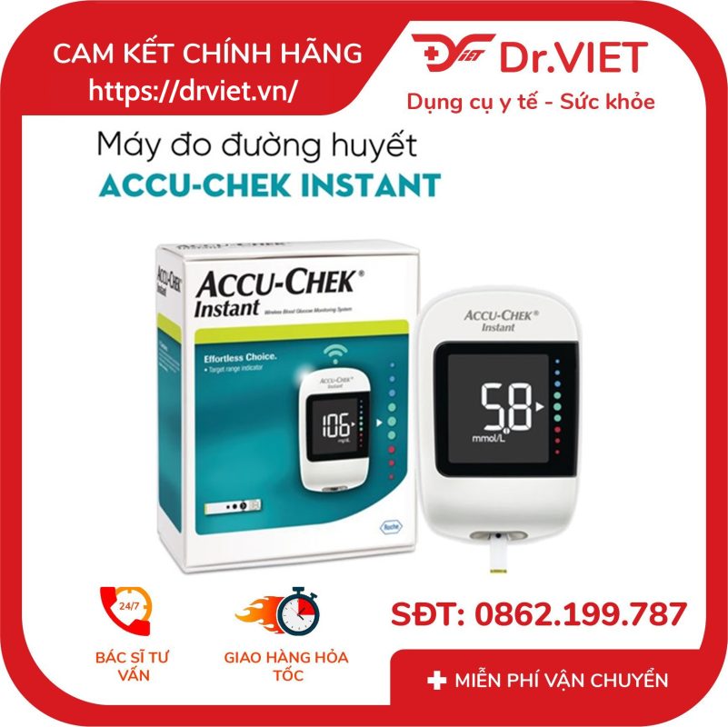Máy đo đường huyết Accu-Chek Instant kèm Que thử đường huyết Accu-Chek Instant