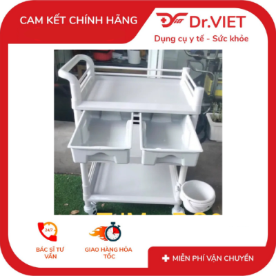 xe đẩy dụng cụ tiêm nhựa 