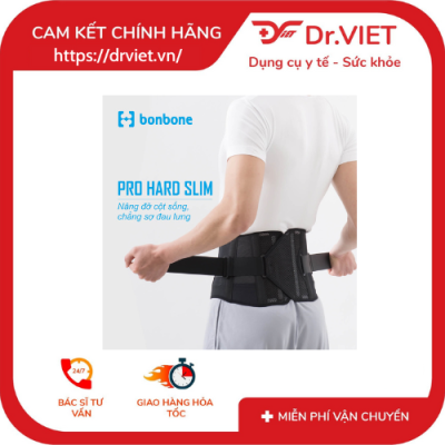 Đai cố định cột sống lưng Bonbone - Pro Hard Slim 6 Đai cố định