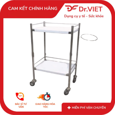 Xe đẩy Inox DrViet-30x40-2 tầng
