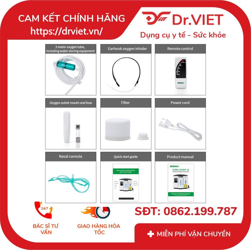 Máy Tạo Oxy DeDaKj DE-1A 7 Lít