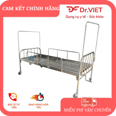 Khám phá giường inox chắc chắn 1,2 mét vạc hộp kín, 1 tay quay, có thanh chắn & bánh xe. Nhiều lựa chọn: có bô hoặc không bô, phù hợp bệnh viện & gia đình. Bền bỉ, dễ vệ sinh, giá tốt.