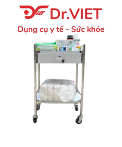 xe đẩy inox 2 tầng
