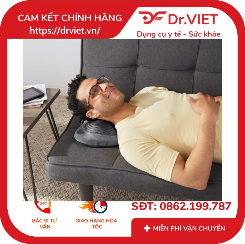 Gối massage shiatsu 3D pin sạc Homedics SP-115HJ