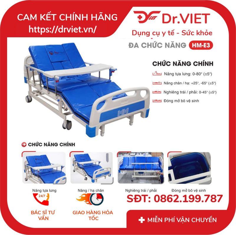 Giường bệnh nhân điện đa năng Humed HM-E3