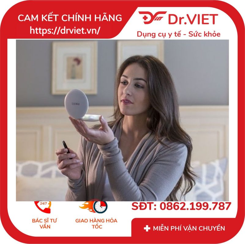 Gương trang điểm kèm sạc dự phòng Homedics MIR-150CG-EU