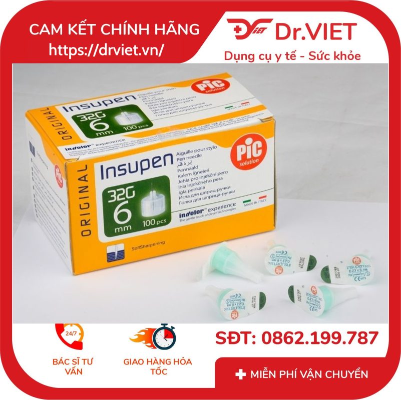 Kim bánh ú sử dụng cho bút tiêm insulin loại kim 32G x 6mm