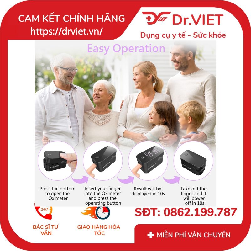 Máy đo nồng độ oxy máu và nhịp tim Jumper JPD-500G