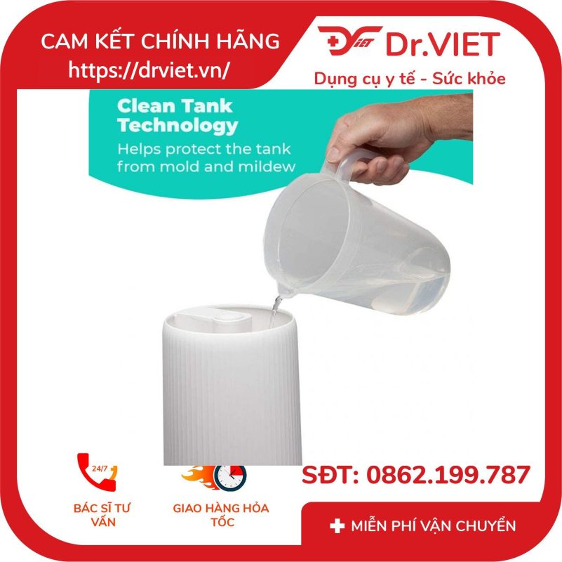 Máy tạo ẩm siêu âm khử khuẩn TotalComfort Deluxe Homedics UHE-CMTF91