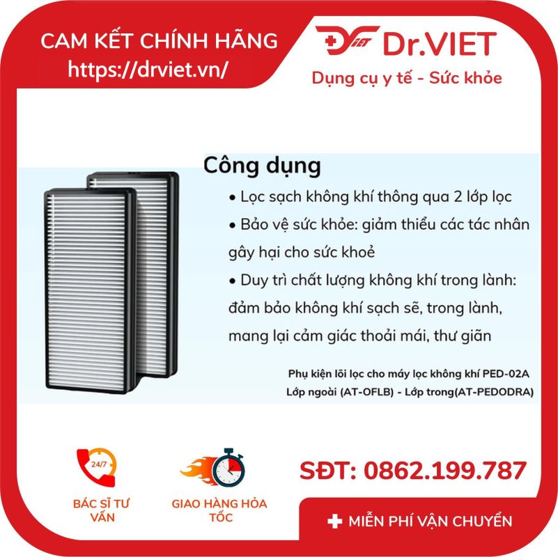 Phụ kiện lõi lọc cho máy lọc không khí PED-02A