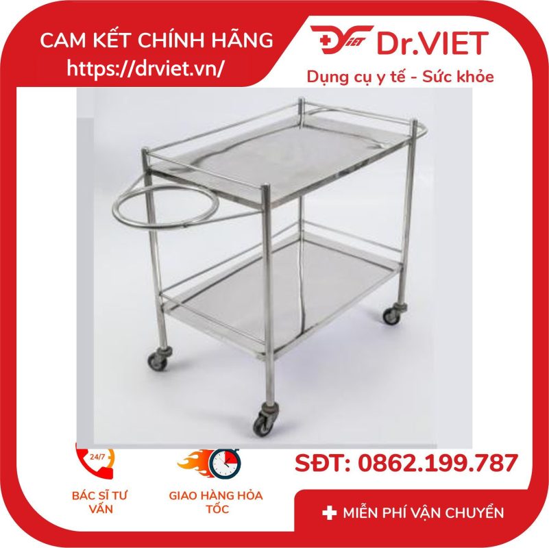 Xe đẩy DCG-27 2 tầng 35*50 1 vòng thau