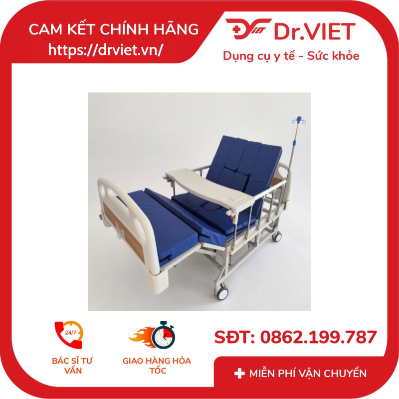 GIƯỜNG Y TẾ ĐA NĂNG 4 TAY QUAY GBM-092A