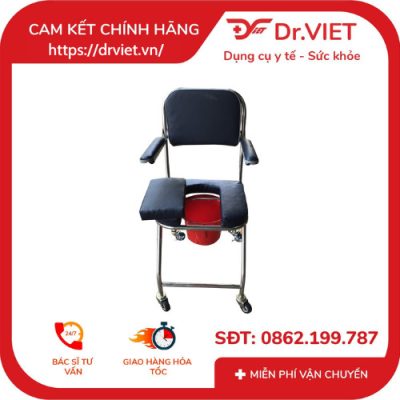 Ghế Bô Vệ Sinh Mặt Nệm có bánh xe