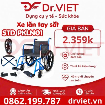 Xe lăn tay sắt STD