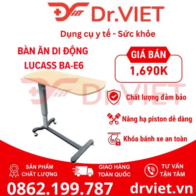 Bàn ăn di động LUCASS BA-E6